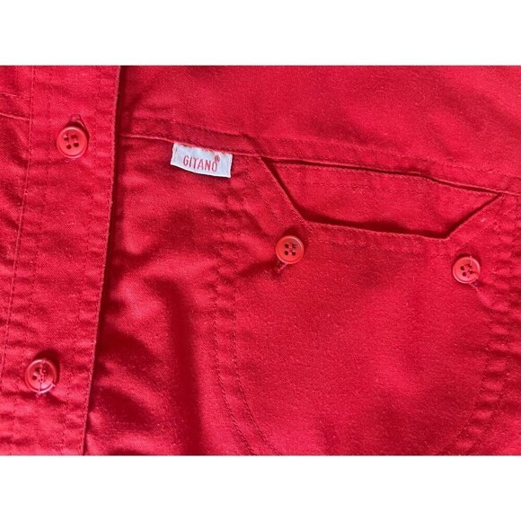 Vintage GITANO 1980s Button Down Western Style Shirt Top Blouse Size Small - Picture 4 of 7